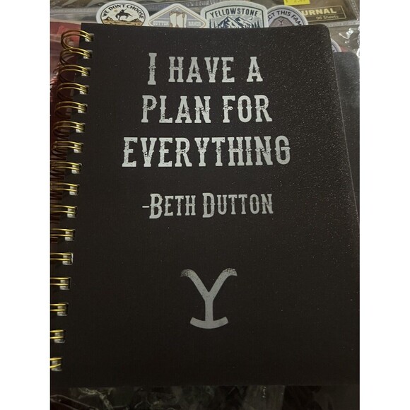 YELLOWSTONE SPIRAL BOUND TABBED JOURNAL BOOK 96 sheets BETH DUTTON, NEW - Picture 1 of 8